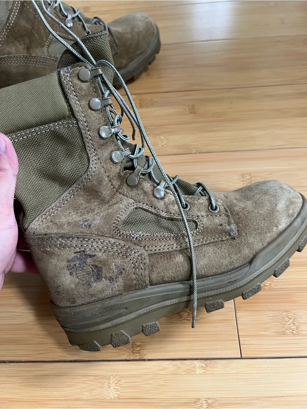 Bates E85501C USMC GoreTex Combat Boots Men Size 6.5 R Olive Mojave Marine Corps